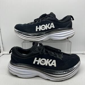 Hoka One One ShoesWomens 10 Bondi 8 BTF Black Running Shoes Sneakers **